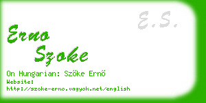 erno szoke business card